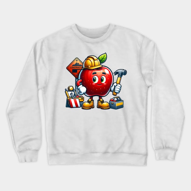 Apple the construction worker Crewneck Sweatshirt by Ferdi Everywhere